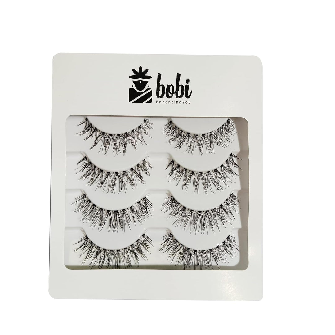  false eyelashes by the brand Bobi.materials made from synthetic mink.Reusable up to 12 times,Ease of Application,Comfort,Versatility Length 5 mm to 9 mm.