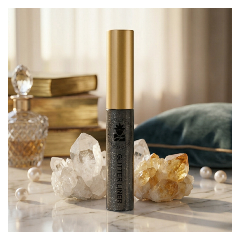 BOBI Glitter Eyeliner Black | Diamond Sparkle Finish | Waterproof Long Wear | Quick Dry Smudgeproof | Felt-Tip Precision | Cruelty-Free Paraben-Free-5ml