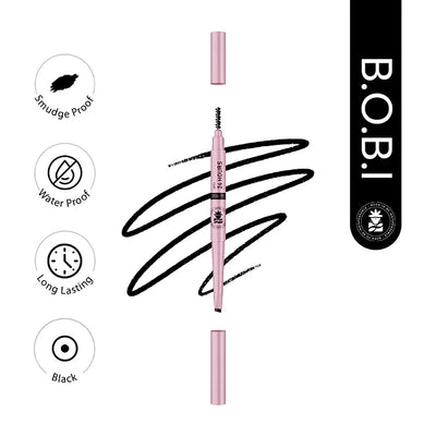 BOBI Eyebrow Pencil Black | Waterproof Smudgeproof Finish