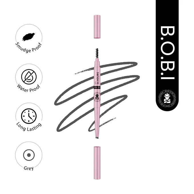 BOBI Eyebrow Pencil Grey | Waterproof Smudgeproof Finish