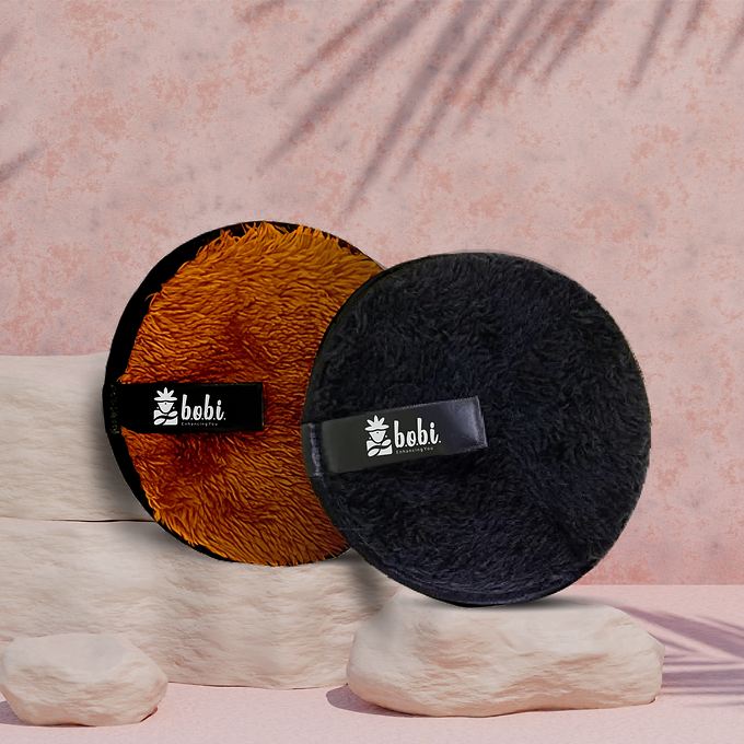 BOBI Mircorfibre Reusable Soft Makeup Remover Cleansing Pads - Pack of 2