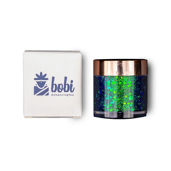 BOBI Glitter Gel Eyeshadow Duo Chrome Eye Makeup Green Blue Duo (10gm)