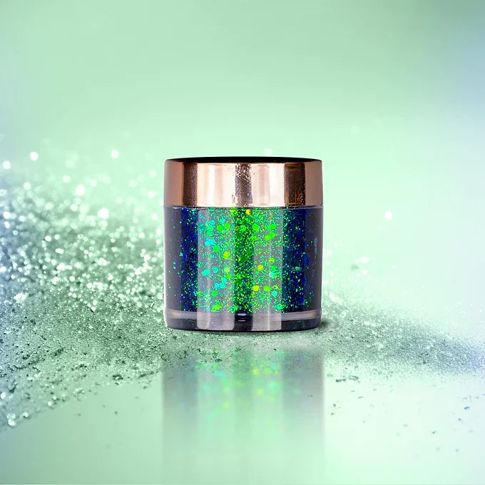 BOBI Glitter Gel Eyeshadow Duo Chrome Eye Makeup Green Blue Duo (10gm)