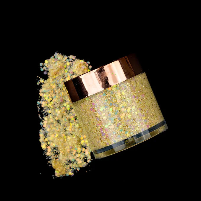 BOBI Glitter Gel Eyeshadow Duo Chrome Eye Makeup Gold Multi Duo (10gm)