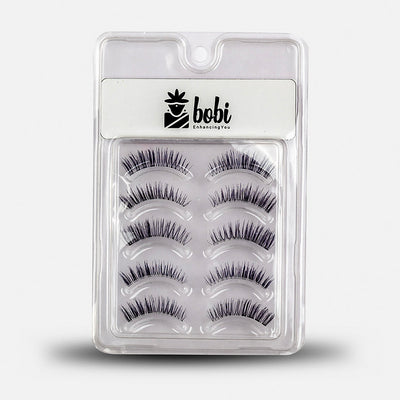 BOBI False Eyelash, Eye Makeup Lash Curl Long Natural Fluffy Wispy CT (5 Pairs)
