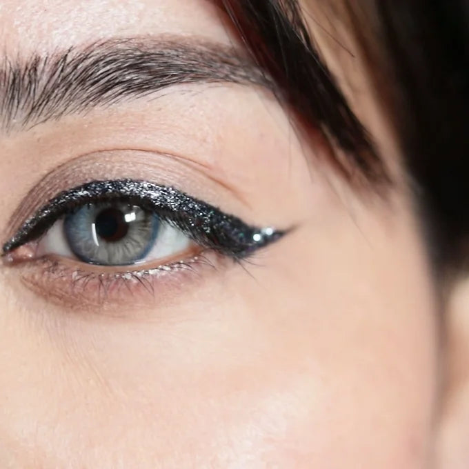 BOBI Glitter Eyeliner Black | Diamond Sparkle Finish | Waterproof Long Wear | Qu
