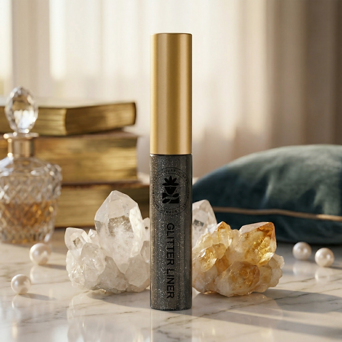 BOBI Glitter Eyeliner Black | Diamond Sparkle Finish | Waterproof Long Wear | Qu