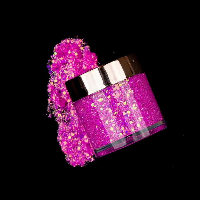 BOBI Glitter Gel Eyeshadow Duo Chrome Eye Makeup - Pink Gold Duo (10gm)