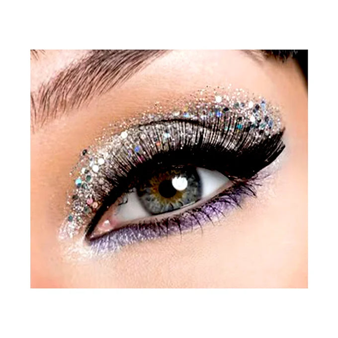 BOBI Glitter Gel Eyeshadow Duo Chrome Eye Makeup - Silver Duo (10 gm)