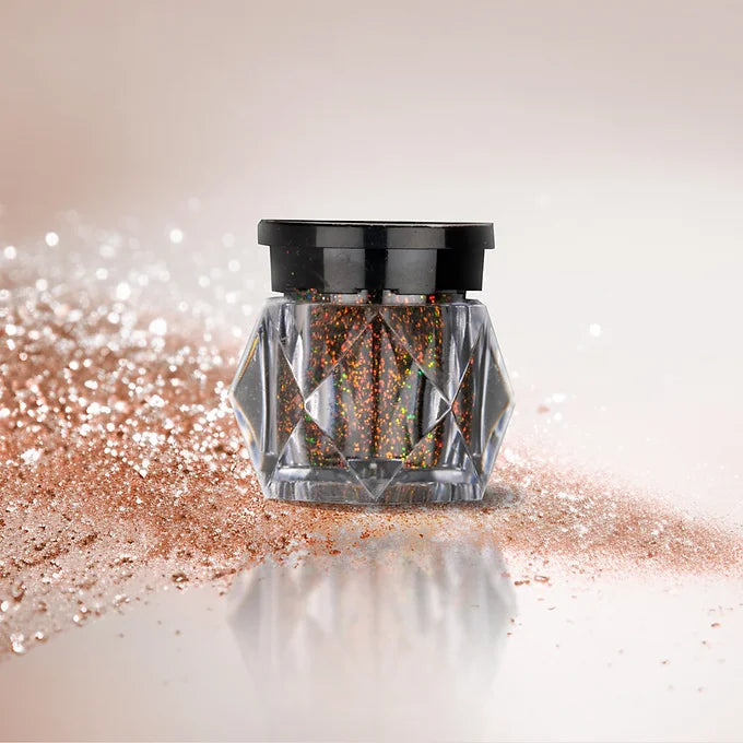 BOBI Holographic Loose Glitter Eyeshadow for Eye Makeup - Brown (10gm)