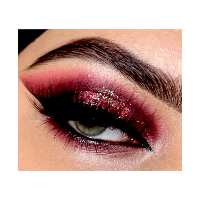 BOBI Holographic Loose Glitter Eyeshadow For Eye Makeup - Red  (10gm)
