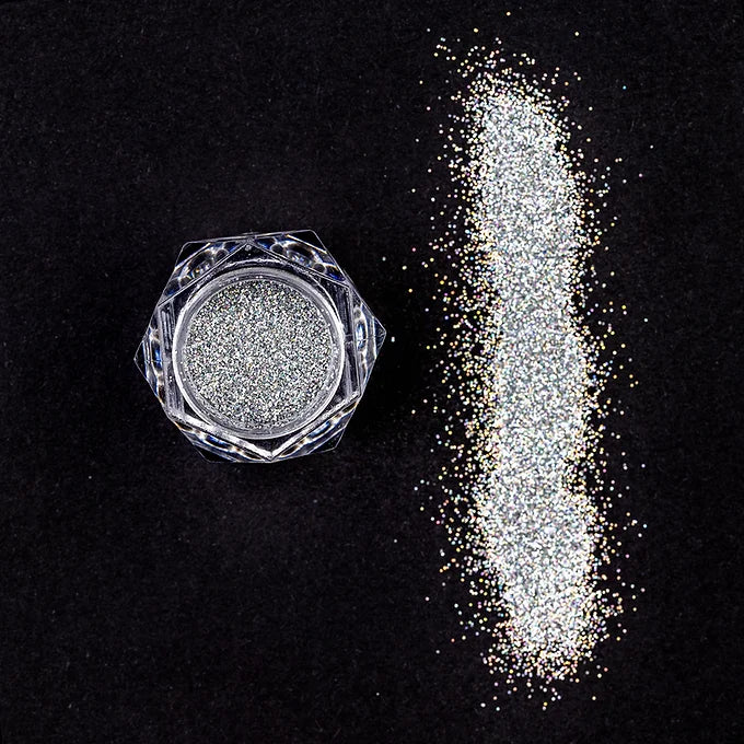 BOBI Holographic Loose Glitter Eyeshadow for Eye Makeup - Silver (10gm)