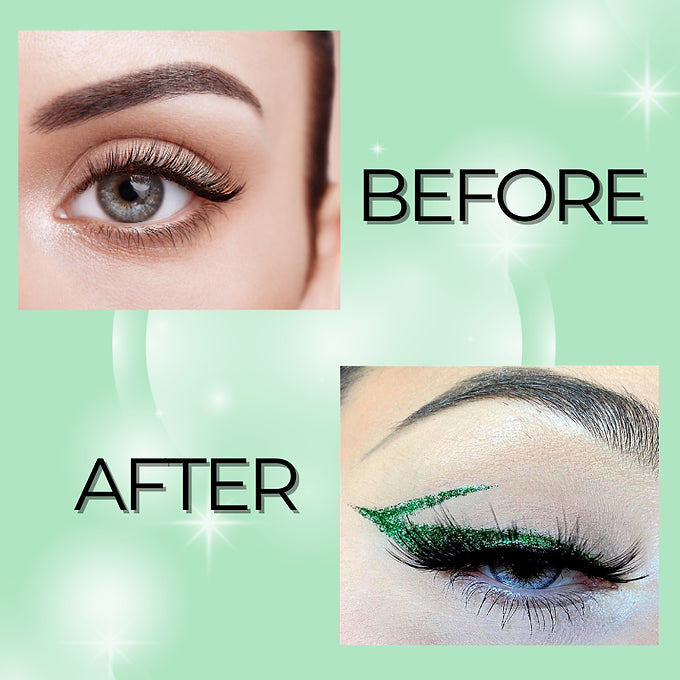 BOBI Glitter Eyeliner Green | Diamond Sparkle Finish | Waterproof Long Wear