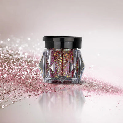 BOBI Holographic Loose Glitter Eyeshadow For Eye Makeup - Red  (10gm)