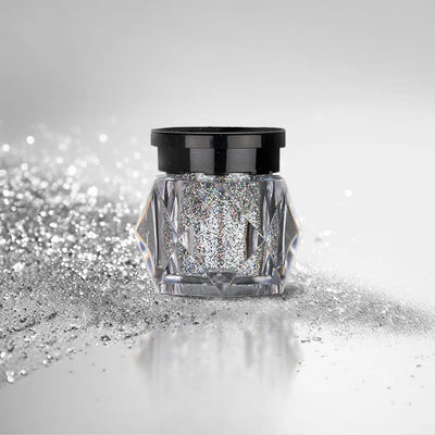 BOBI Holographic Loose Glitter Eyeshadow for Eye Makeup - Silver (10gm)
