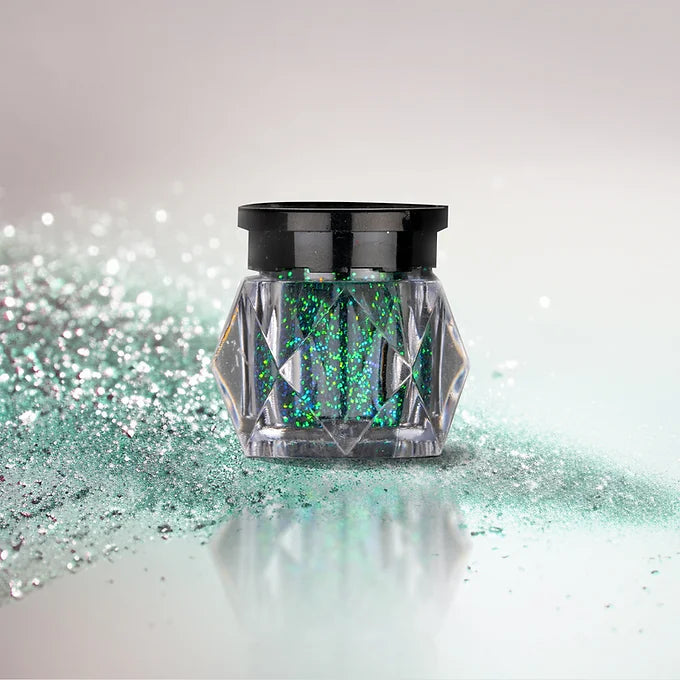 BOBI Holographic Loose Glitter Eyeshadow for Eye Makeup - Green (10gm)