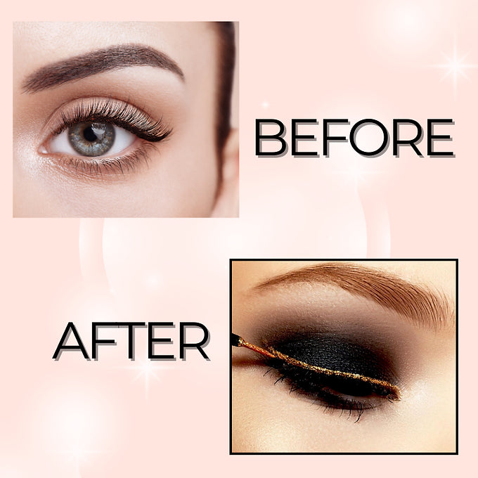 BOBI Glitter Eyeliner Orange | Diamond Sparkle Finish | Waterproof Long Wear
