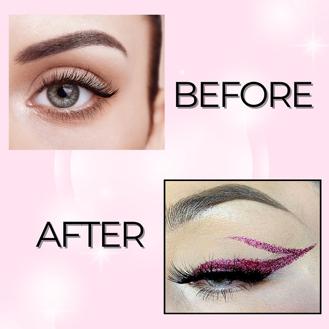 BOBI Glitter Eyeliner Pink | Diamond Sparkle Finish | Waterproof Long Wear