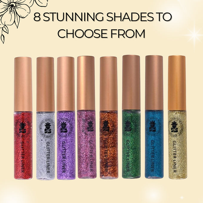 BOBI Glitter Eyeliner Purple | Diamond Sparkle Finish | Waterproof Long Wear