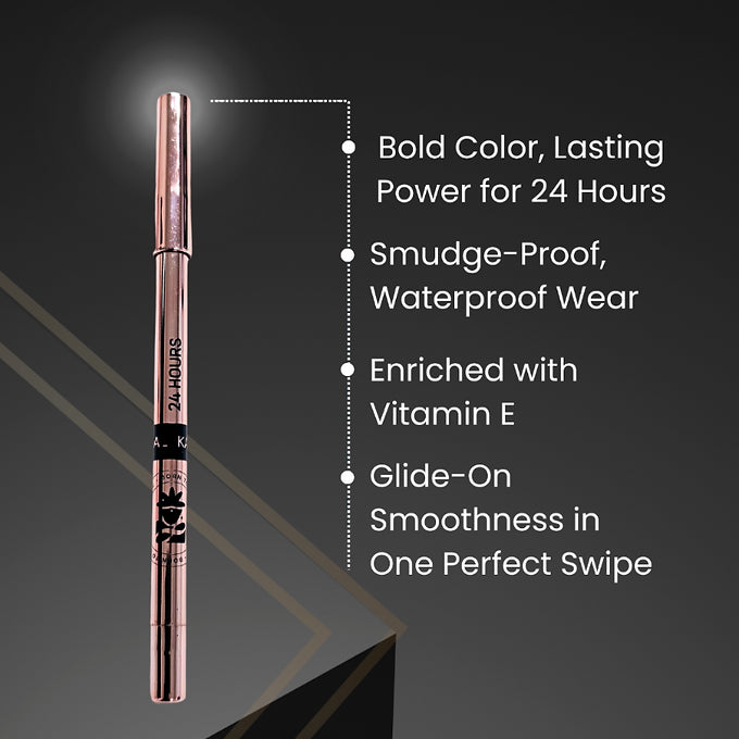 BOBI 24 Hours Kajal For Eyes | Smudgeproof Waterproof | Deep Black Pigment